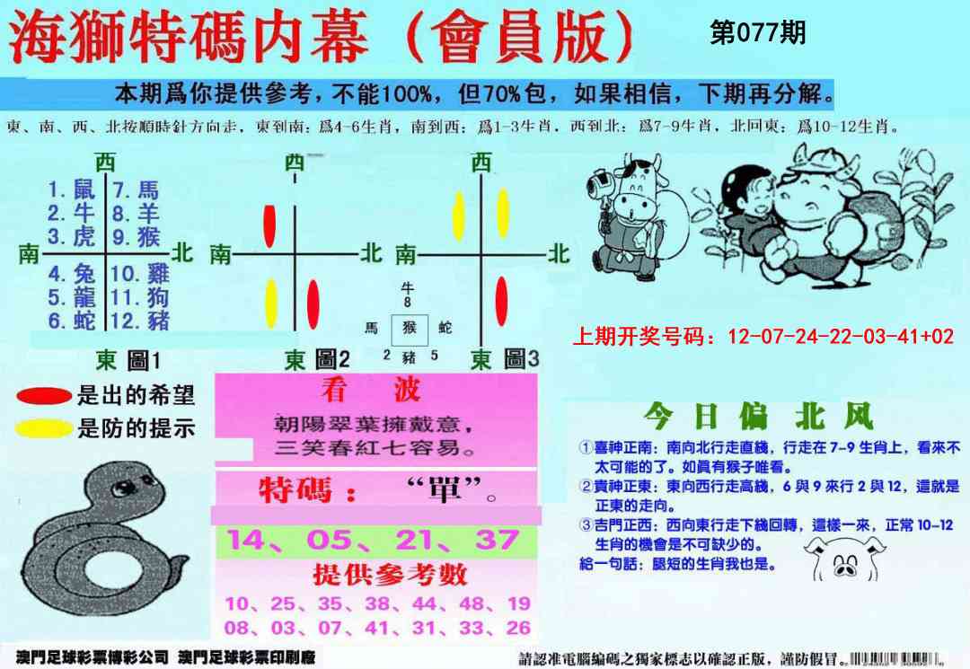 077期另版海狮特码内幕报[图]