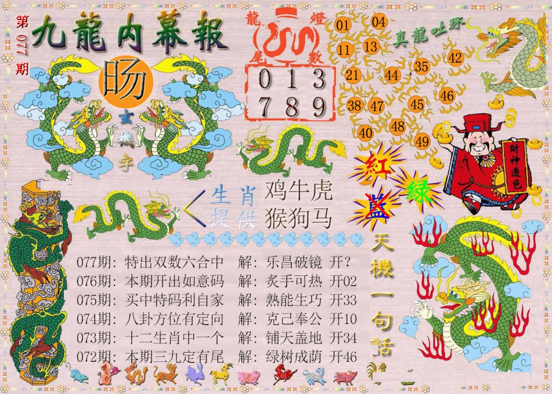 077期九龙内幕报[图]
